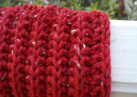 red wool scarf. This scarf has been making the