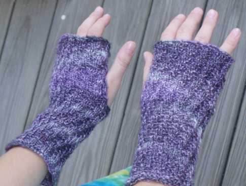 free pattern for fingerless gloves on two needles